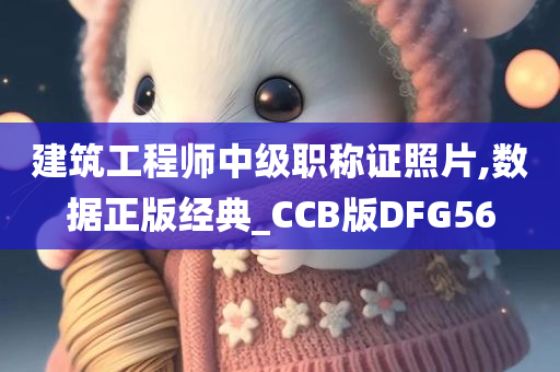 建筑工程师中级职称证照片,数据正版经典_CCB版DFG56