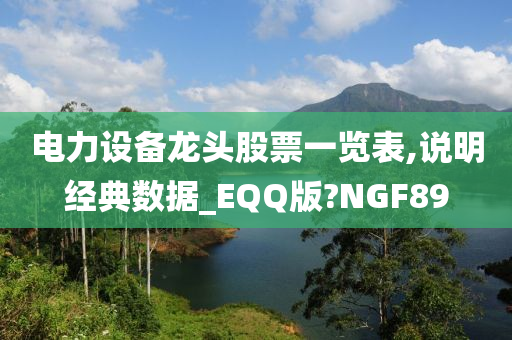 电力设备龙头股票一览表,说明经典数据_EQQ版?NGF89