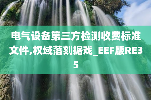 电气设备第三方检测收费标准文件,权域落刻据戏_EEF版RE35