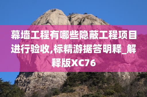 幕墙工程有哪些隐蔽工程项目进行验收,标精游据答明释_解释版XC76