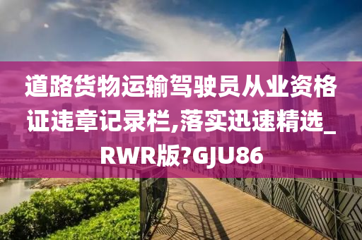 道路货物运输驾驶员从业资格证违章记录栏,落实迅速精选_RWR版?GJU86