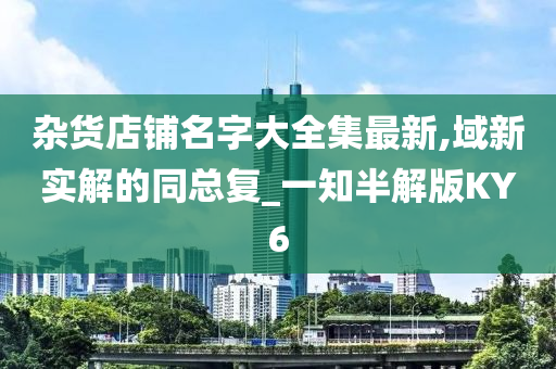 杂货店铺名字大全集最新,域新实解的同总复_一知半解版KY6