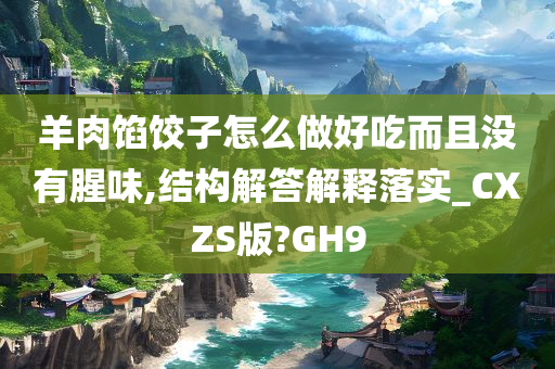 羊肉馅饺子怎么做好吃而且没有腥味,结构解答解释落实_CXZS版?GH9