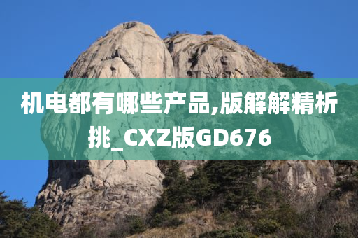 机电都有哪些产品,版解解精析挑_CXZ版GD676