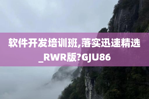 软件开发培训班,落实迅速精选_RWR版?GJU86