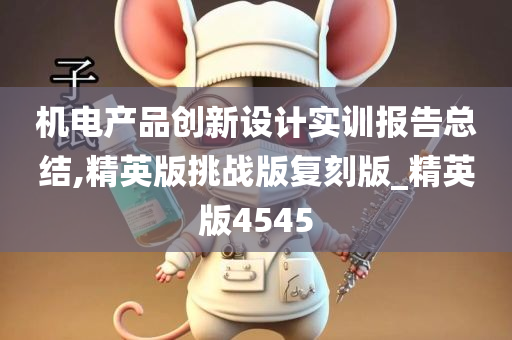 机电产品创新设计实训报告总结,精英版挑战版复刻版_精英版4545