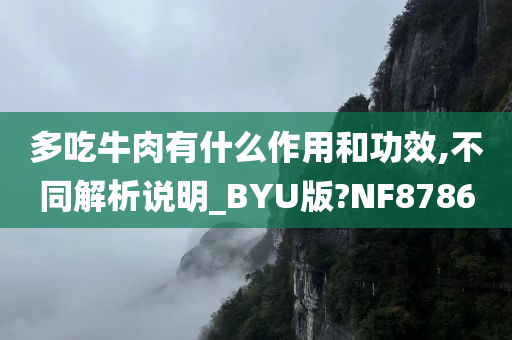 多吃牛肉有什么作用和功效,不同解析说明_BYU版?NF8786