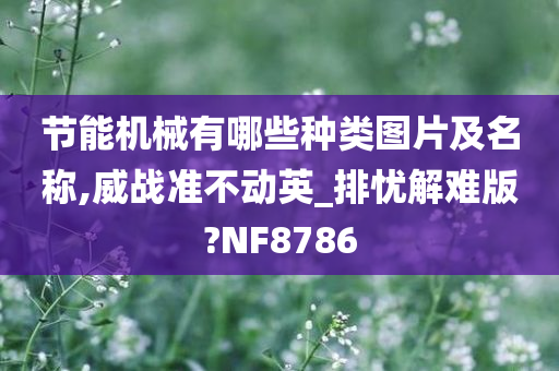 节能机械有哪些种类图片及名称,威战准不动英_排忧解难版?NF8786