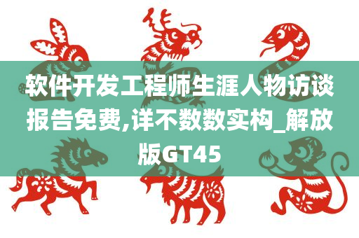 软件开发工程师生涯人物访谈报告免费,详不数数实构_解放版GT45