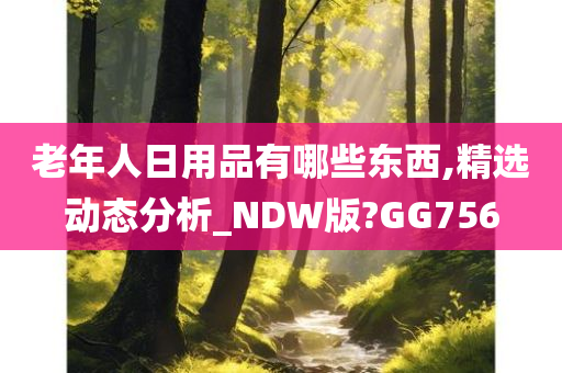 老年人日用品有哪些东西,精选动态分析_NDW版?GG756