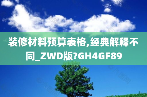 装修材料预算表格,经典解释不同_ZWD版?GH4GF89