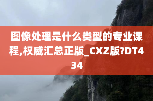 图像处理是什么类型的专业课程,权威汇总正版_CXZ版?DT434