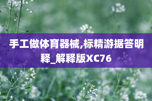 手工做体育器械,标精游据答明释_解释版XC76