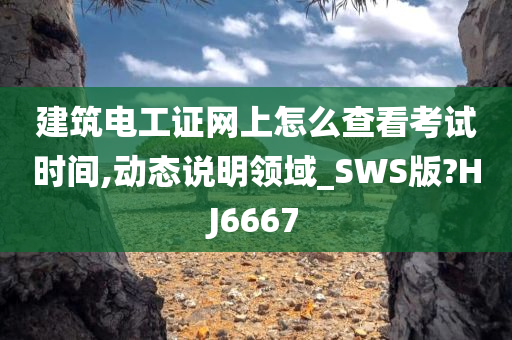 建筑电工证网上怎么查看考试时间,动态说明领域_SWS版?HJ6667