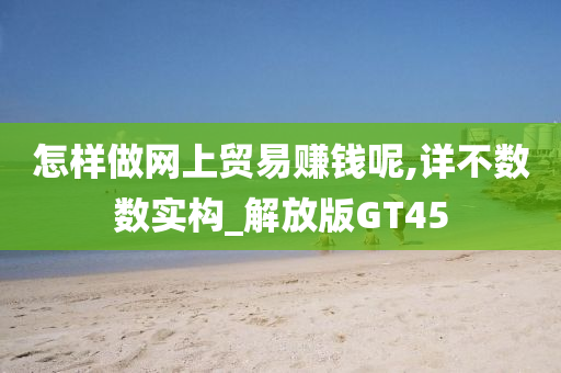 怎样做网上贸易赚钱呢,详不数数实构_解放版GT45