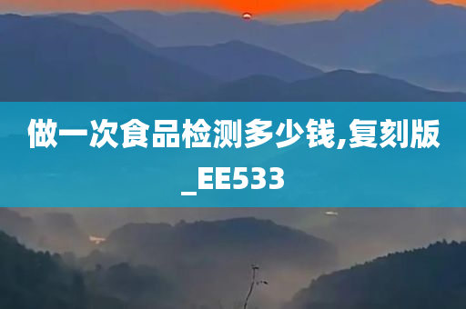 做一次食品检测多少钱,复刻版_EE533