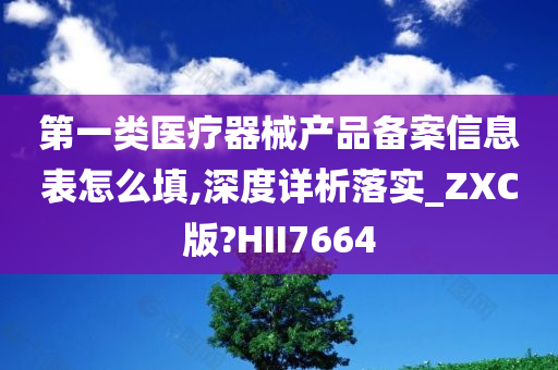 第一类医疗器械产品备案信息表怎么填,深度详析落实_ZXC版?HII7664