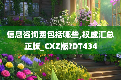 信息咨询费包括哪些,权威汇总正版_CXZ版?DT434