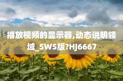 播放视频的显示器,动态说明领域_SWS版?HJ6667