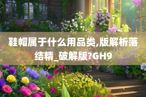 鞋帽属于什么用品类,版解析落结精_破解版?GH9