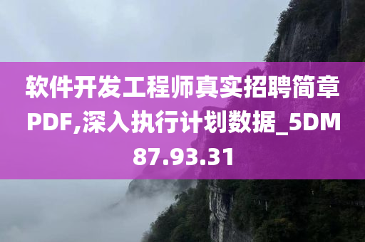 软件开发工程师真实招聘简章PDF,深入执行计划数据_5DM87.93.31