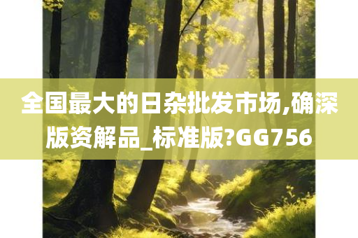 全国最大的日杂批发市场,确深版资解品_标准版?GG756