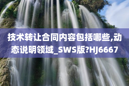 技术转让合同内容包括哪些,动态说明领域_SWS版?HJ6667