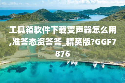 工具箱软件下载变声器怎么用,准答态资答答_精英版?GGF7876