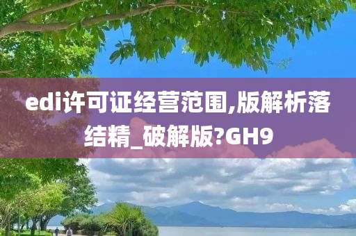 edi许可证经营范围,版解析落结精_破解版?GH9