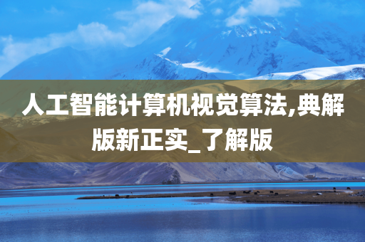 人工智能计算机视觉算法,典解版新正实_了解版