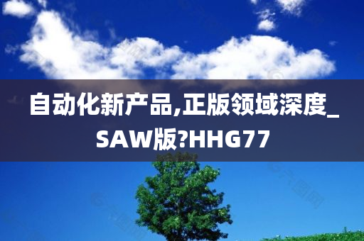 自动化新产品,正版领域深度_SAW版?HHG77