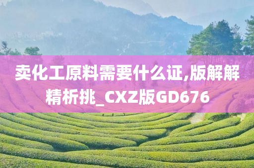 卖化工原料需要什么证,版解解精析挑_CXZ版GD676