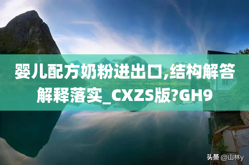 婴儿配方奶粉进出口,结构解答解释落实_CXZS版?GH9