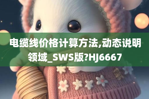 电缆线价格计算方法,动态说明领域_SWS版?HJ6667