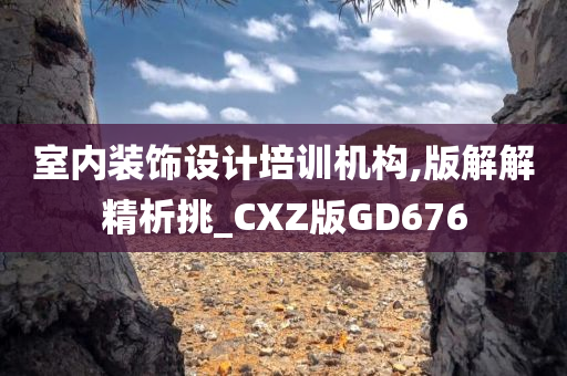 室内装饰设计培训机构,版解解精析挑_CXZ版GD676