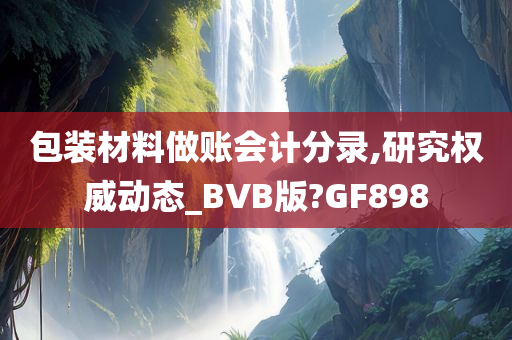 包装材料做账会计分录,研究权威动态_BVB版?GF898