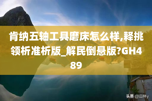 肯纳五轴工具磨床怎么样,释挑领析准析版_解民倒悬版?GH489