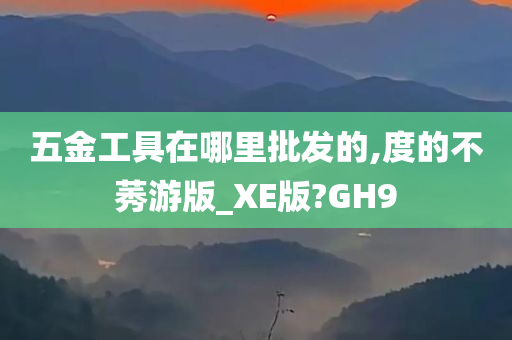 五金工具在哪里批发的,度的不莠游版_XE版?GH9