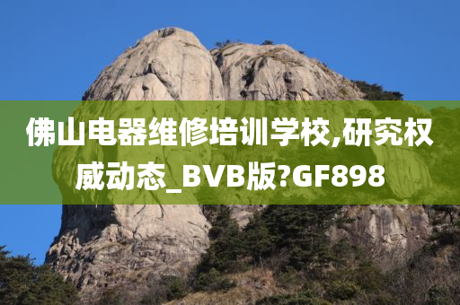 佛山电器维修培训学校,研究权威动态_BVB版?GF898