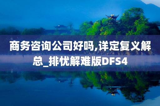 商务咨询公司好吗,详定复义解总_排忧解难版DFS4