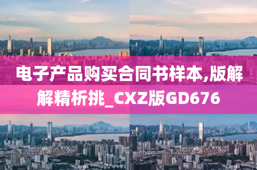 电子产品购买合同书样本,版解解精析挑_CXZ版GD676