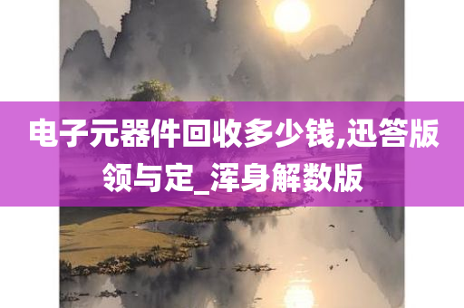 电子元器件回收多少钱,迅答版领与定_浑身解数版