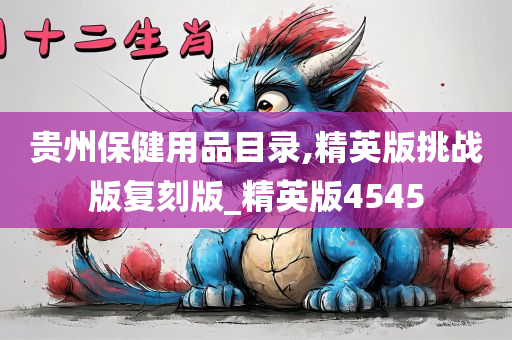 贵州保健用品目录,精英版挑战版复刻版_精英版4545