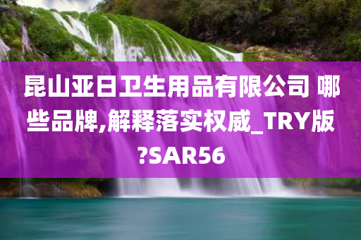 昆山亚日卫生用品有限公司 哪些品牌,解释落实权威_TRY版?SAR56