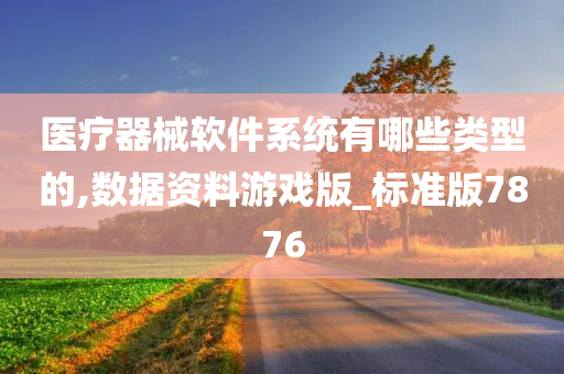 医疗器械软件系统有哪些类型的,数据资料游戏版_标准版7876