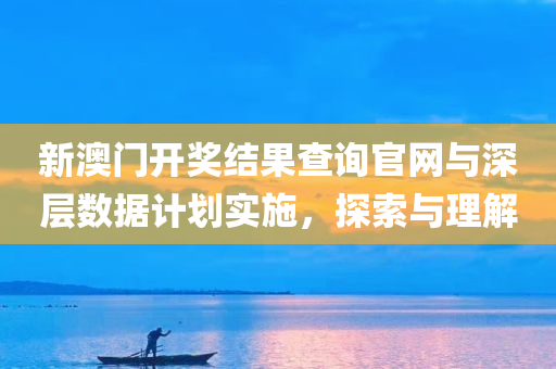 新澳门开奖结果查询官网与深层数据计划实施，探索与理解