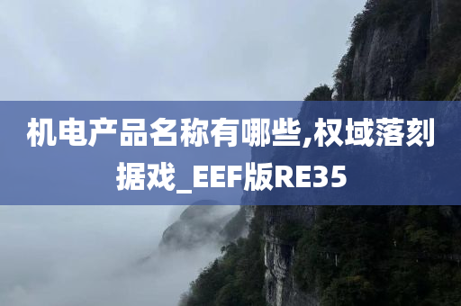 机电产品名称有哪些,权域落刻据戏_EEF版RE35