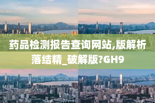 药品检测报告查询网站,版解析落结精_破解版?GH9