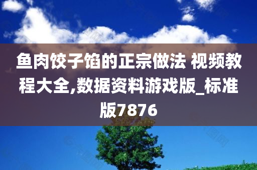 鱼肉饺子馅的正宗做法 视频教程大全,数据资料游戏版_标准版7876