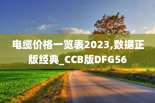 电缆价格一览表2023,数据正版经典_CCB版DFG56